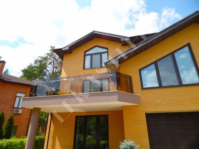 стеклянное ограждение балкона матовым стеклом