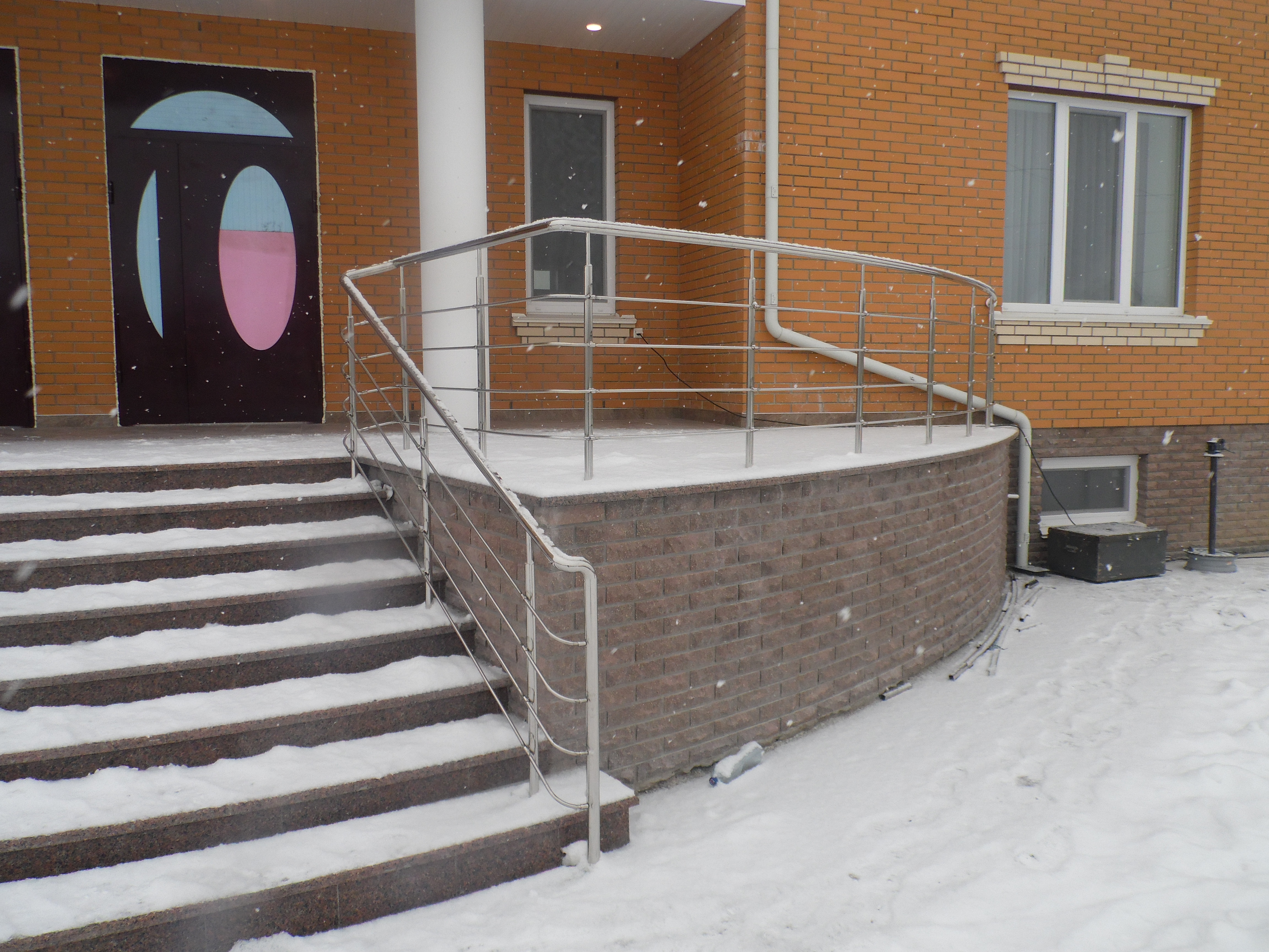 перила на ганок з нержавійки, фото 9