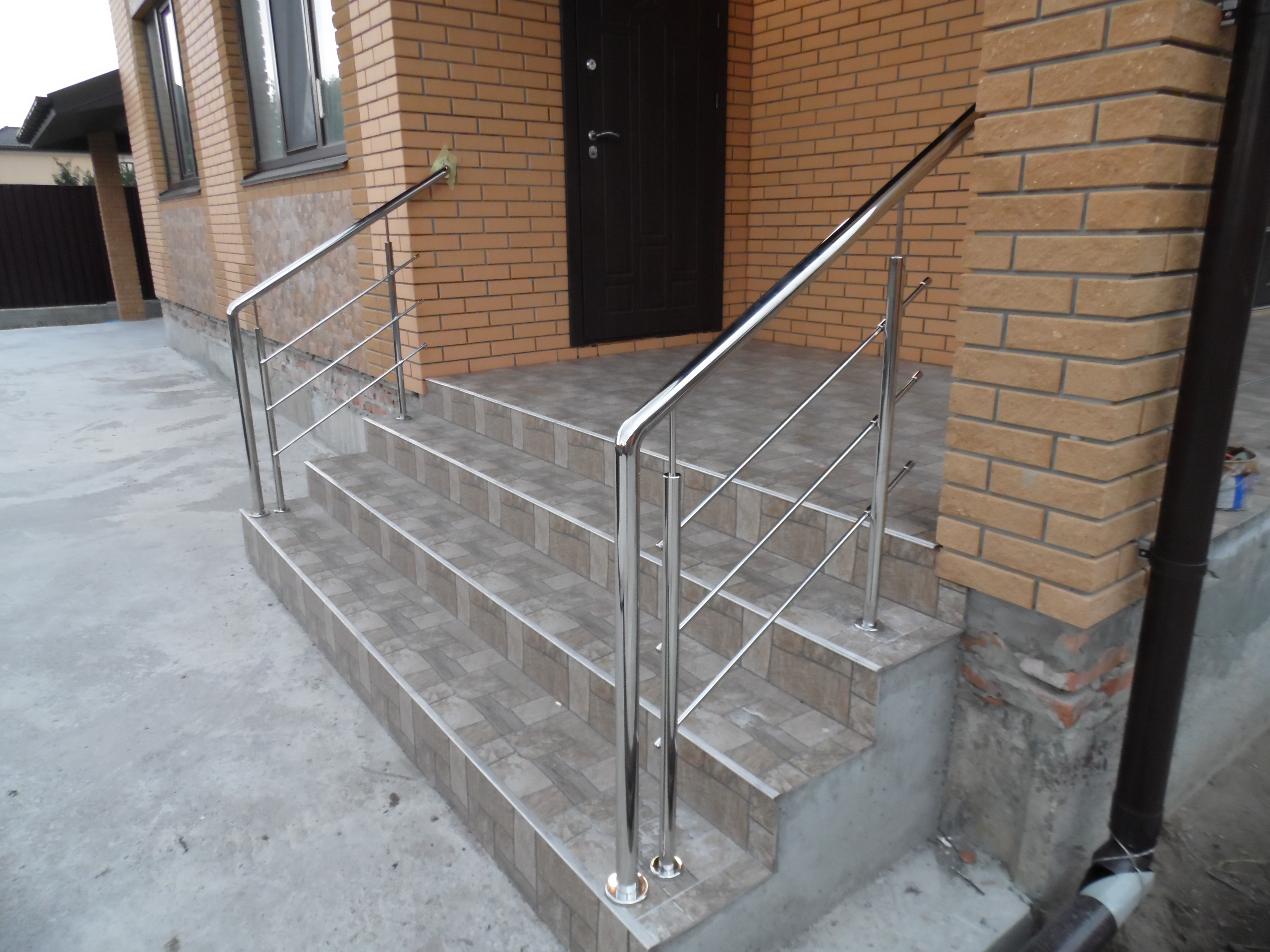 перила на ганок з нержавійки, фото 10