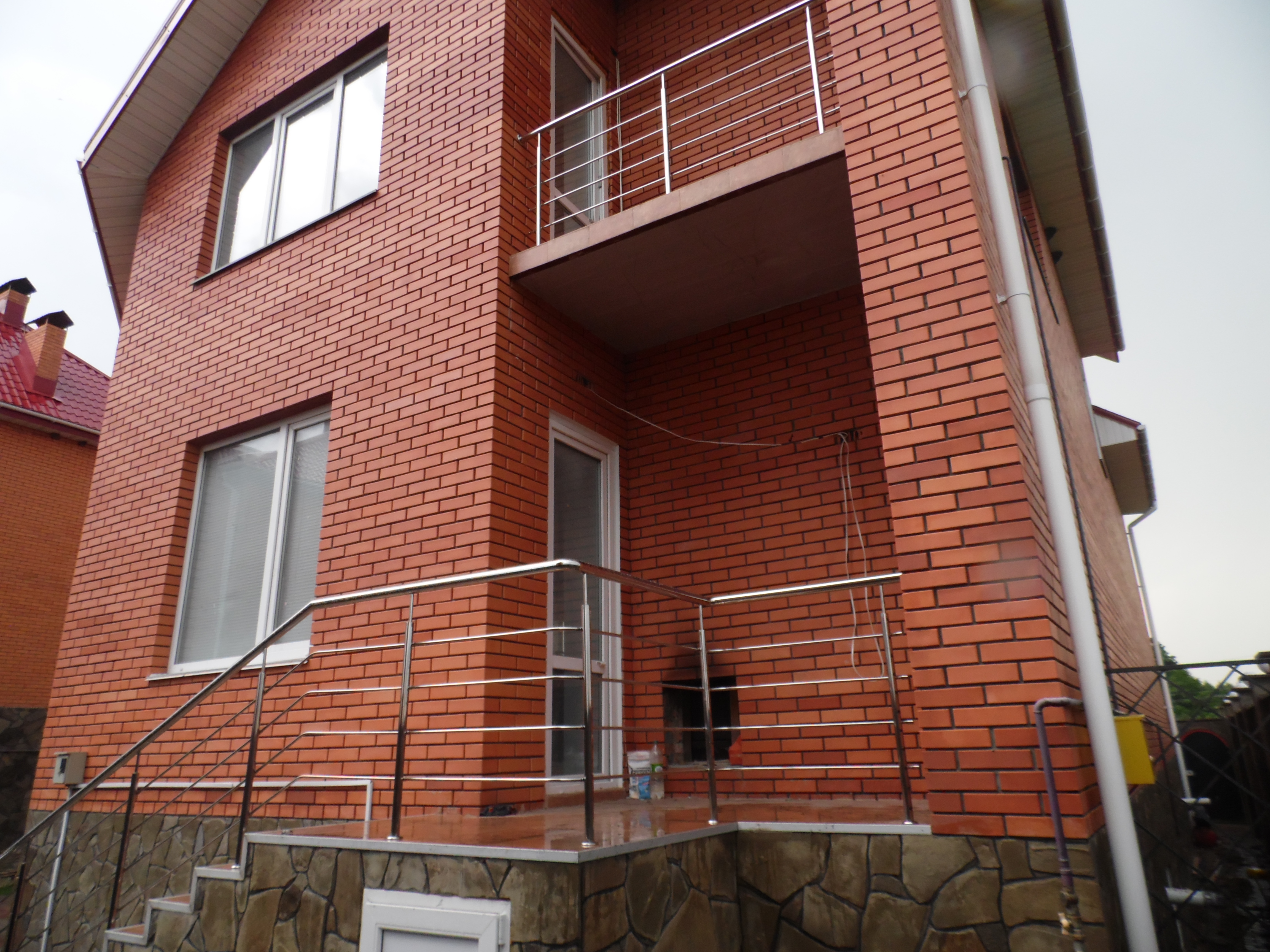 перила з нержавіючої сталі на зовнішні сходи та балкон, фото 6