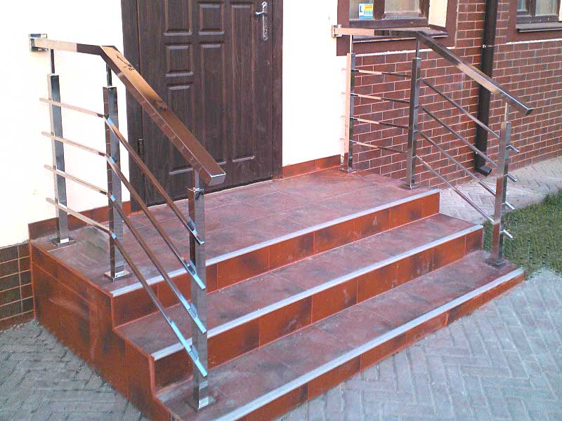 перила на ганок з нержавійки, фото 4