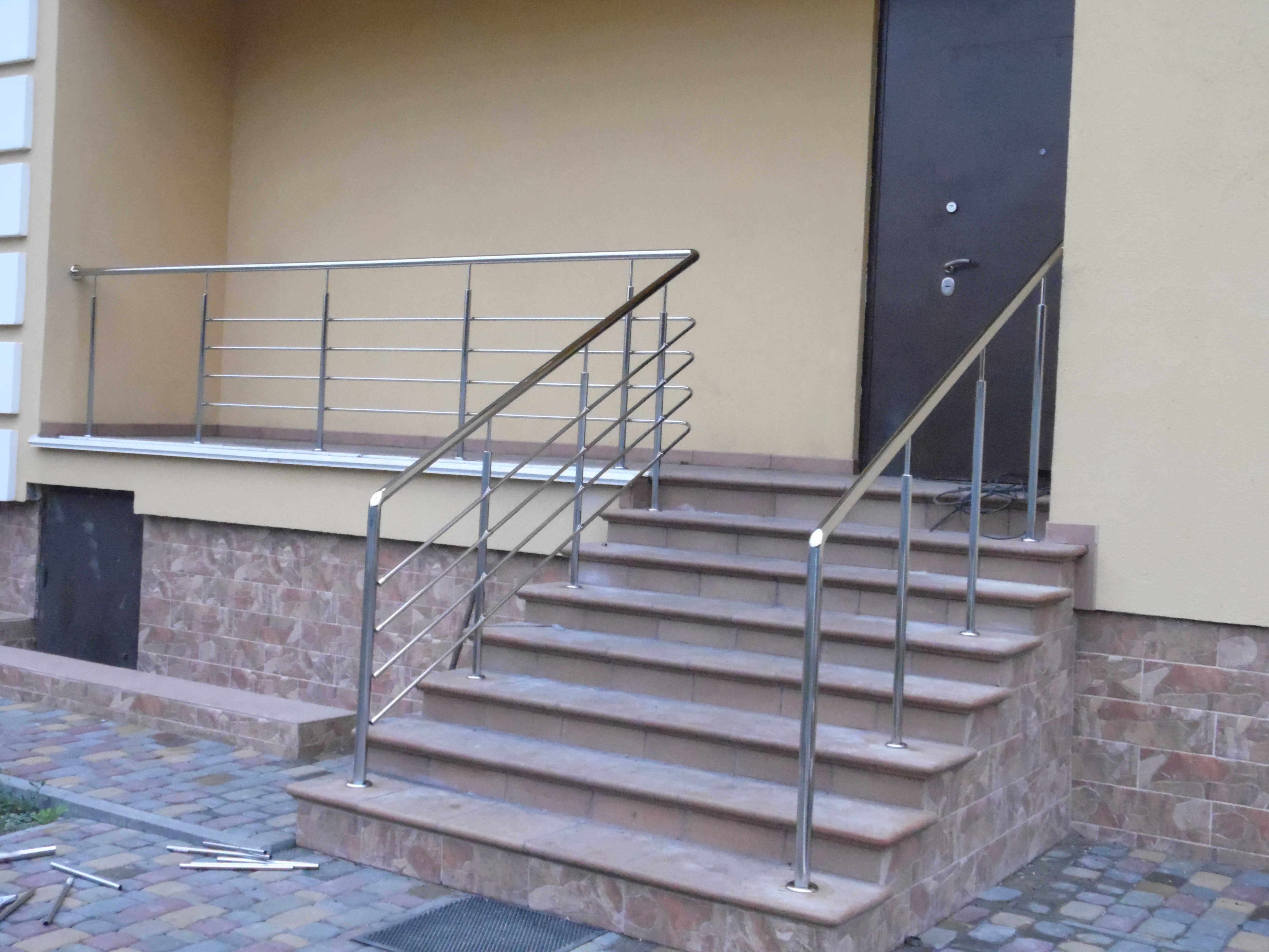 перила на ганок з нержавійки, фото 6