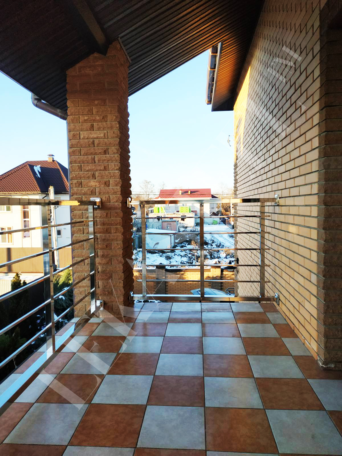 ограждение на балкон из нержавеющей стали