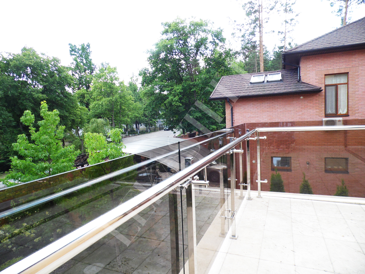 металеві перила на терасу, перила на терасу з металу (нержавіюча сталь), фото 6