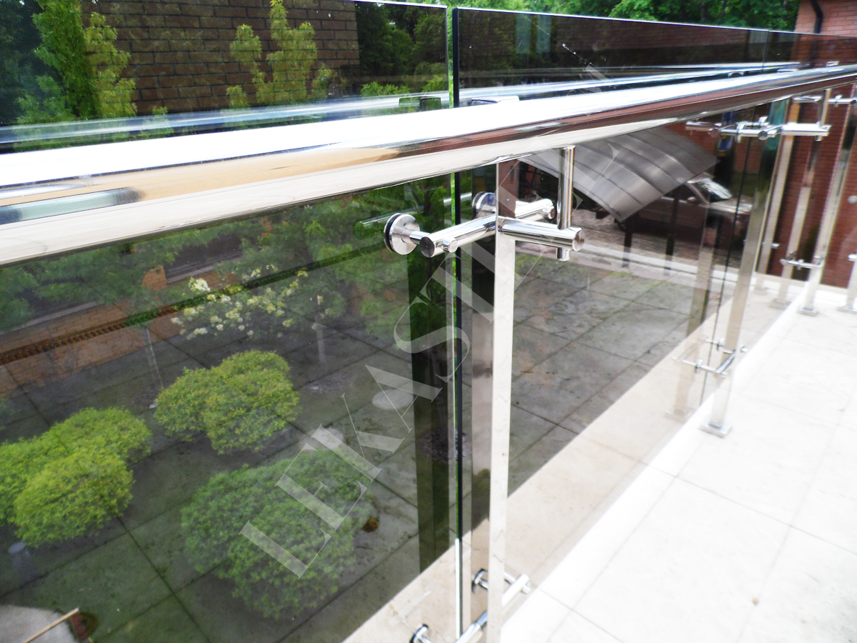 металеві перила на терасу, перила на терасу з металу (нержавіюча сталь), фото 7