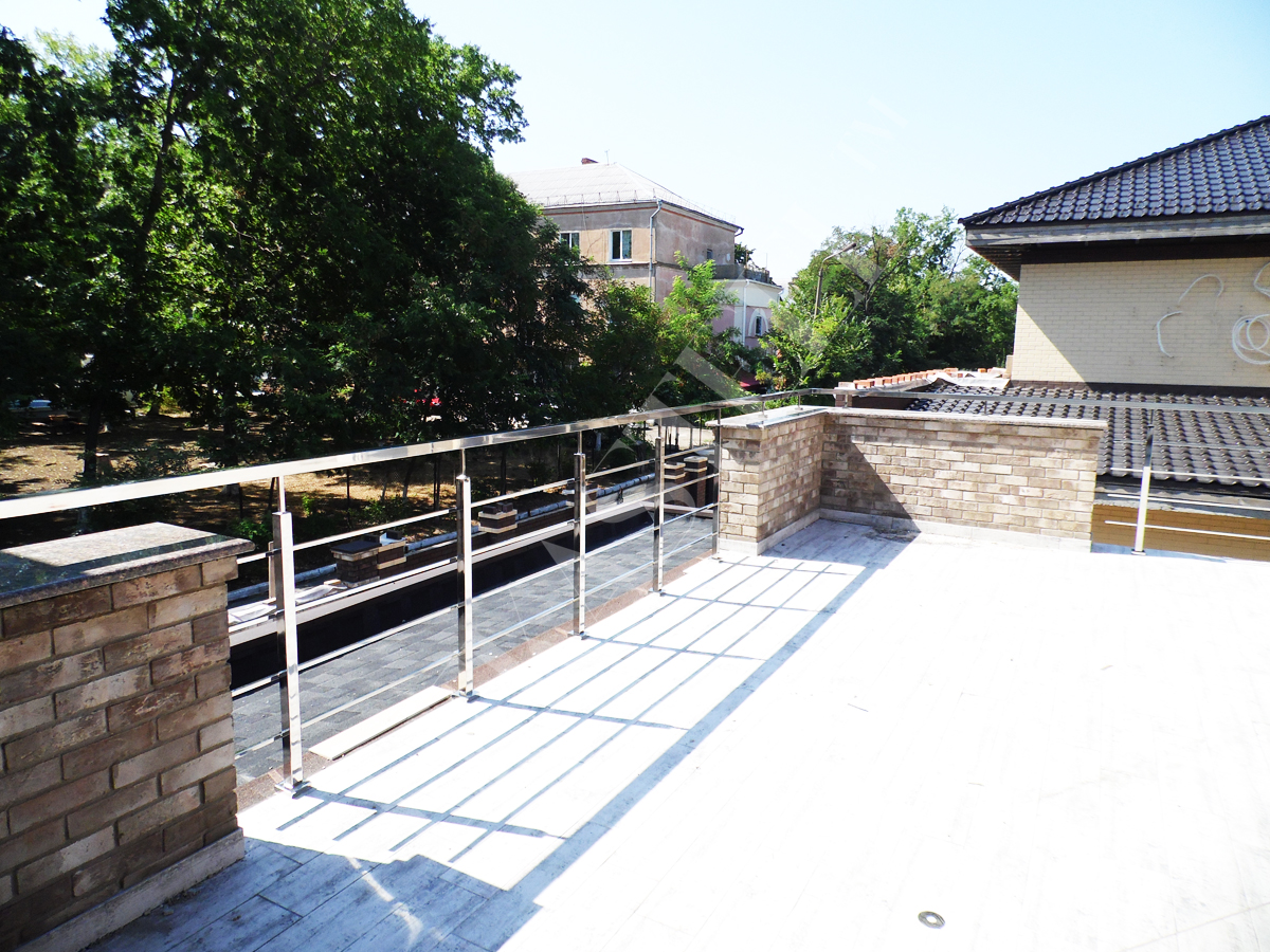 металеві перила на терасу, перила на терасу з металу (нержавіюча сталь), фото 1