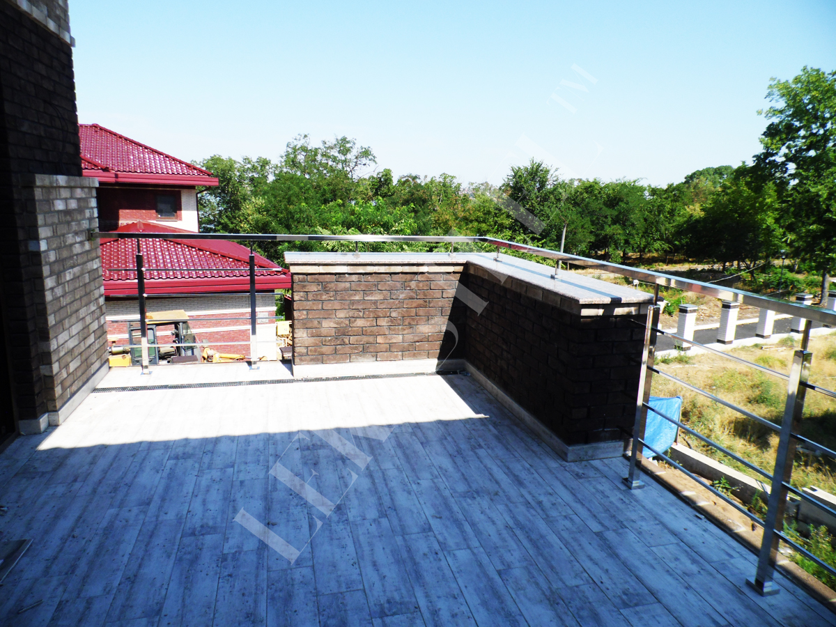 металеві перила на терасу, перила на терасу з металу (нержавіюча сталь), фото 2