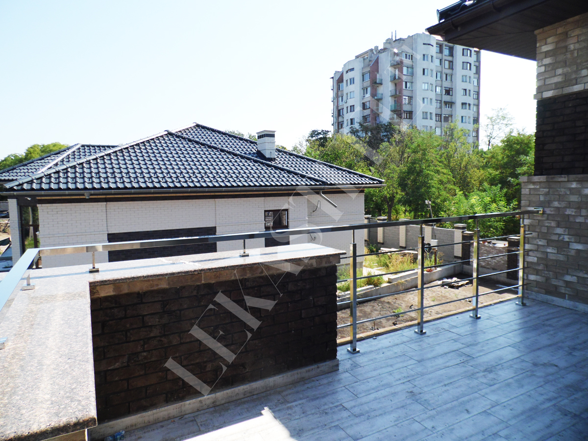 металеві перила на терасу, перила на терасу з металу (нержавіюча сталь), фото 3