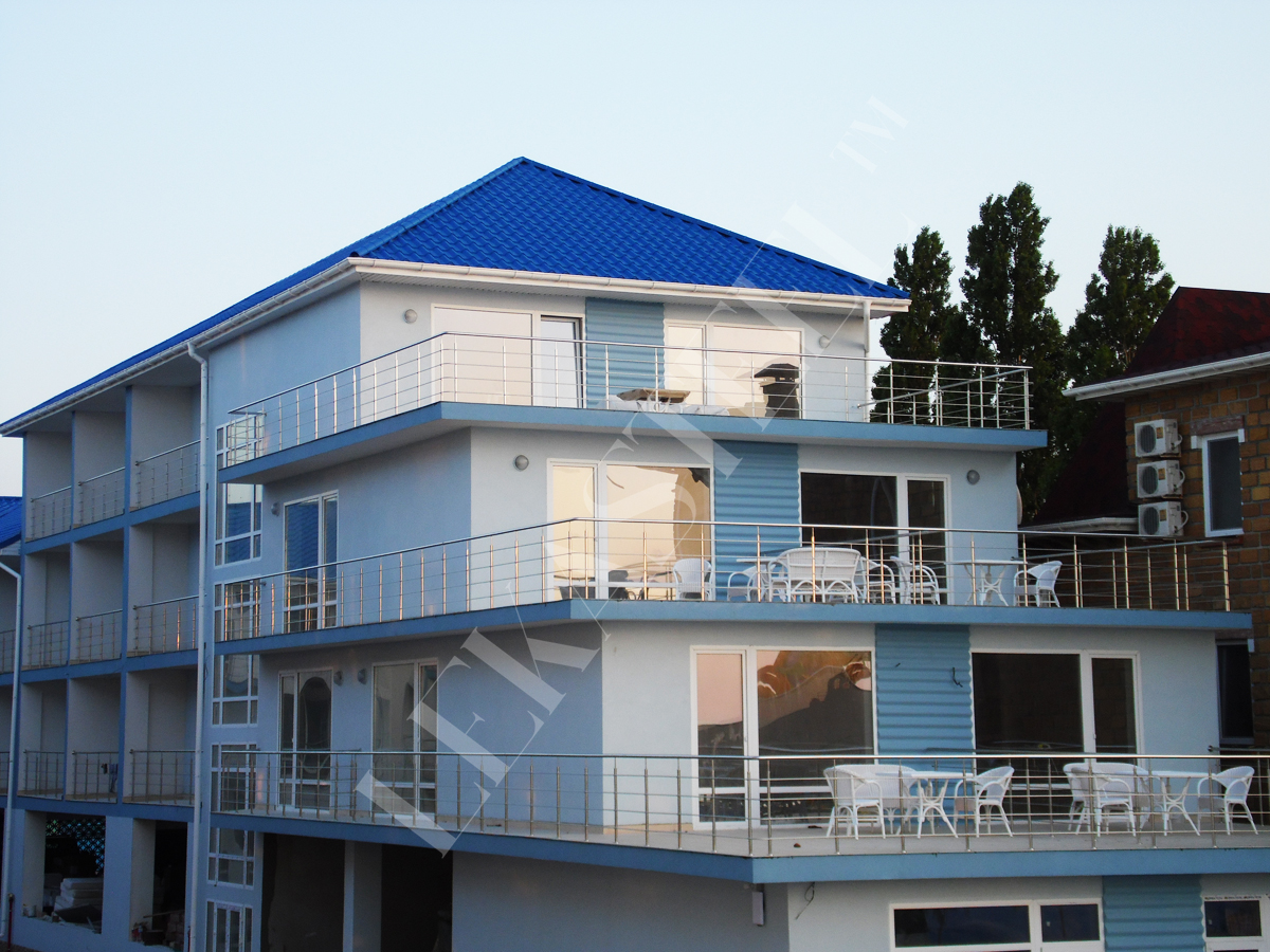 металеві перила на терасу, перила на терасу з металу (нержавіюча сталь), фото 9