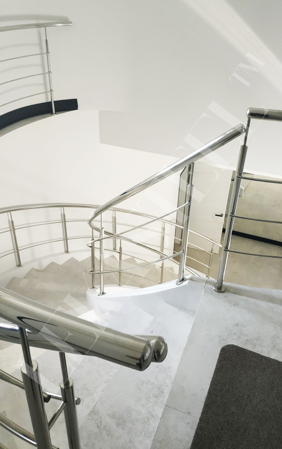 металеві перила на сходи з нержавійки, перила для сходів з нержавіючої сталі, фото 5