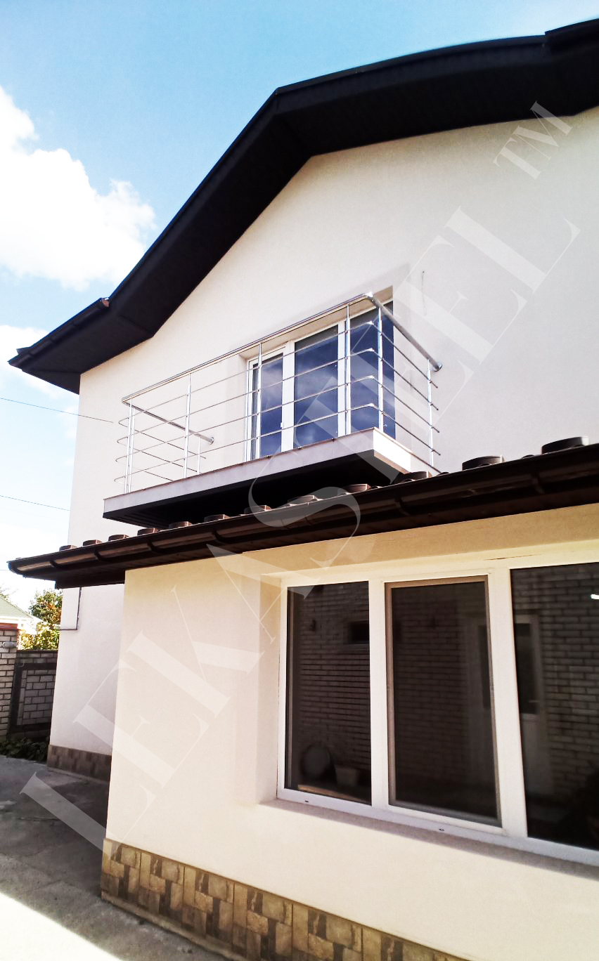 металеві перила на балкон з нержавійки, фото 19