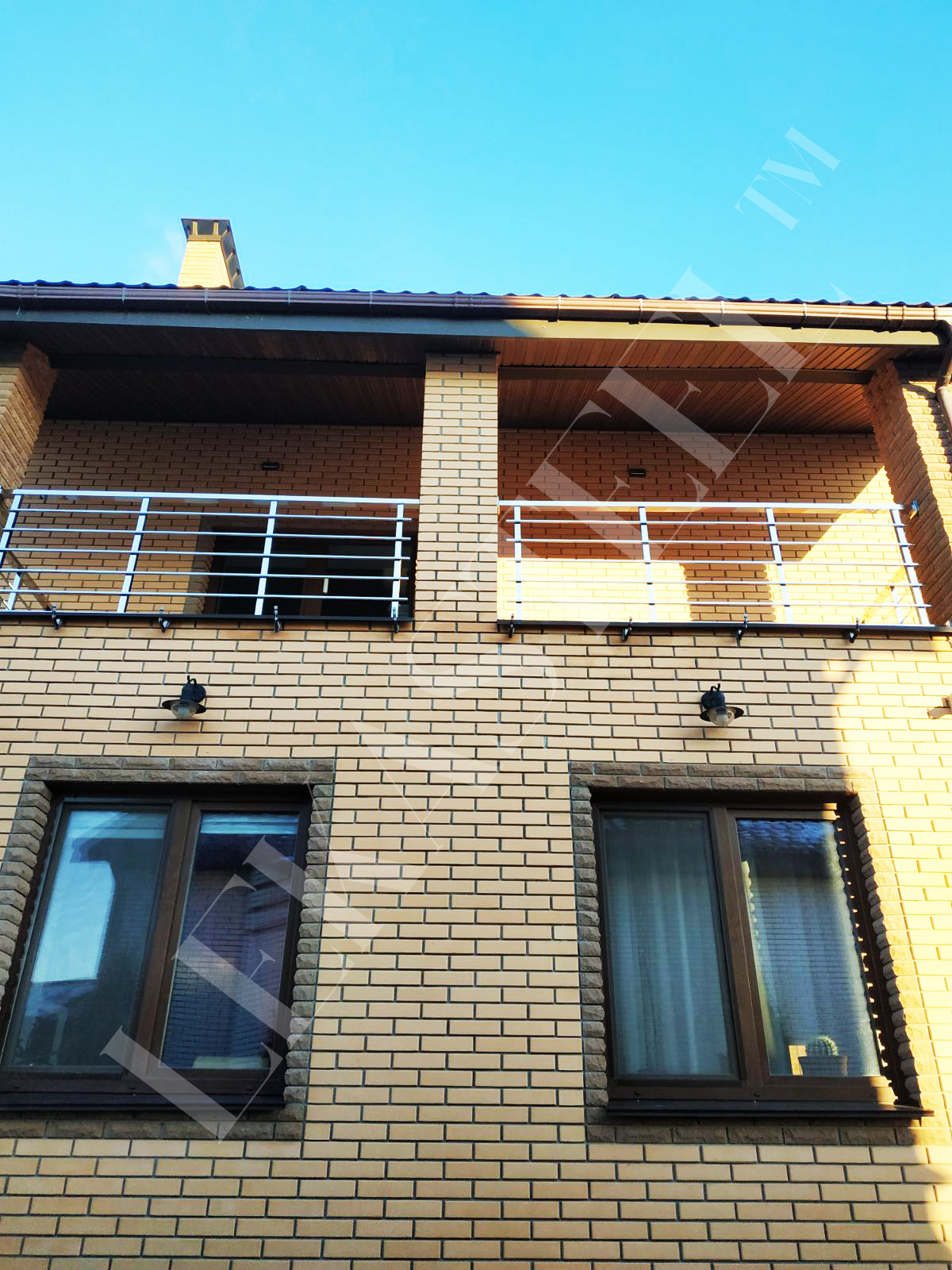 металеві перила на балкон з нержавійки, фото 6