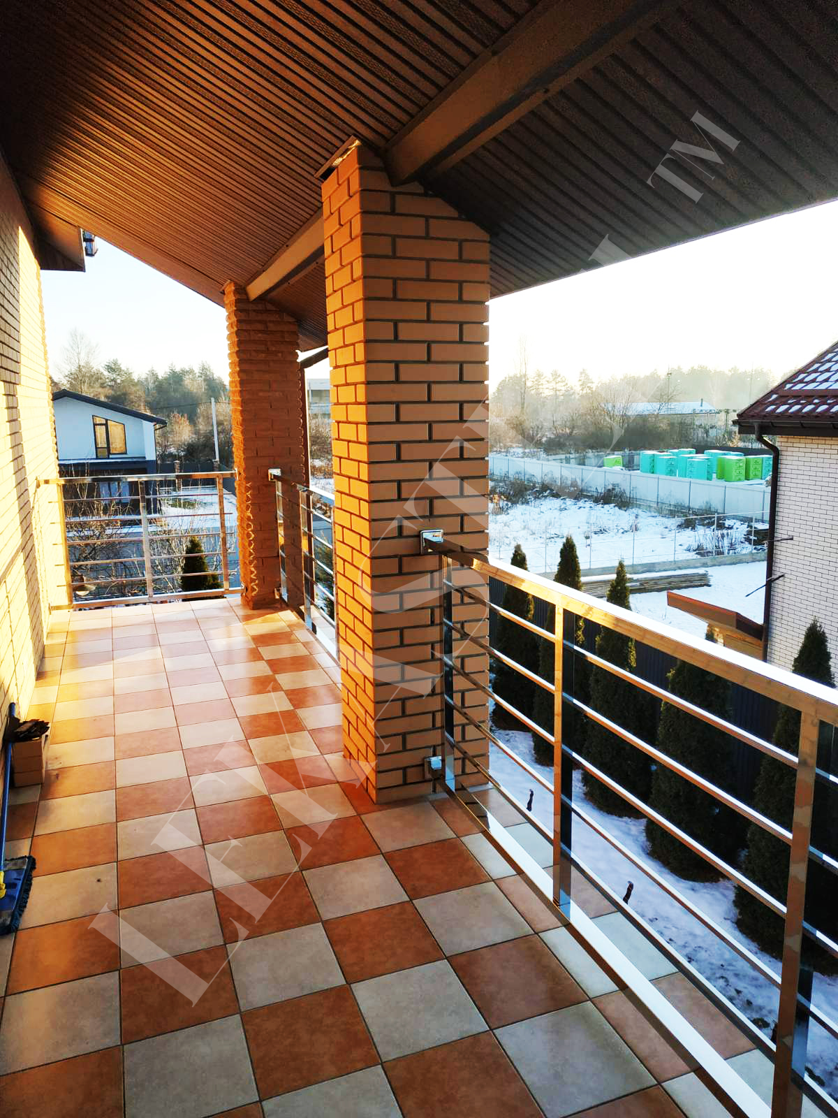 металеві перила на балкон з нержавійки, фото 8