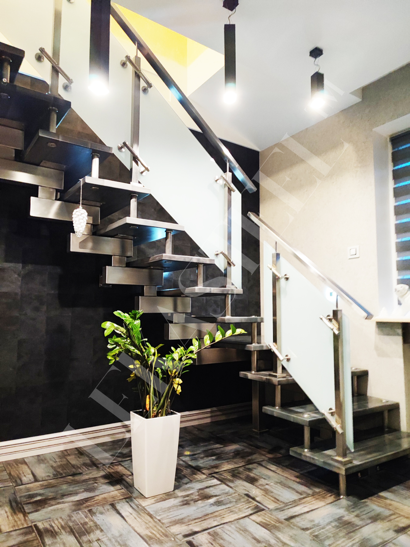 металеві перила на сходи з нержавійки, перила для сходів з нержавіючої сталі, фото 13