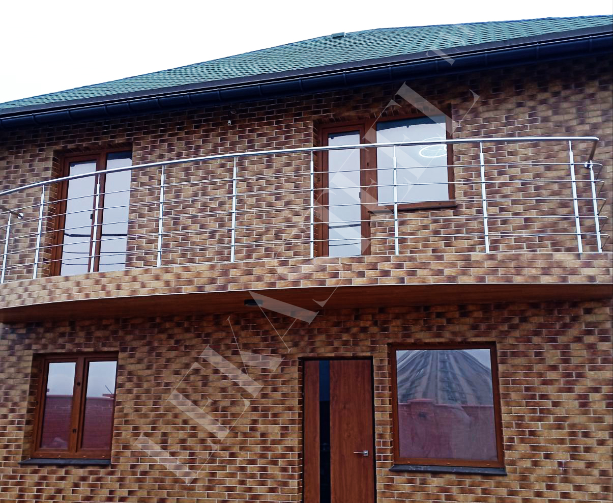 металеві перила на балкон з нержавійки, фото 4