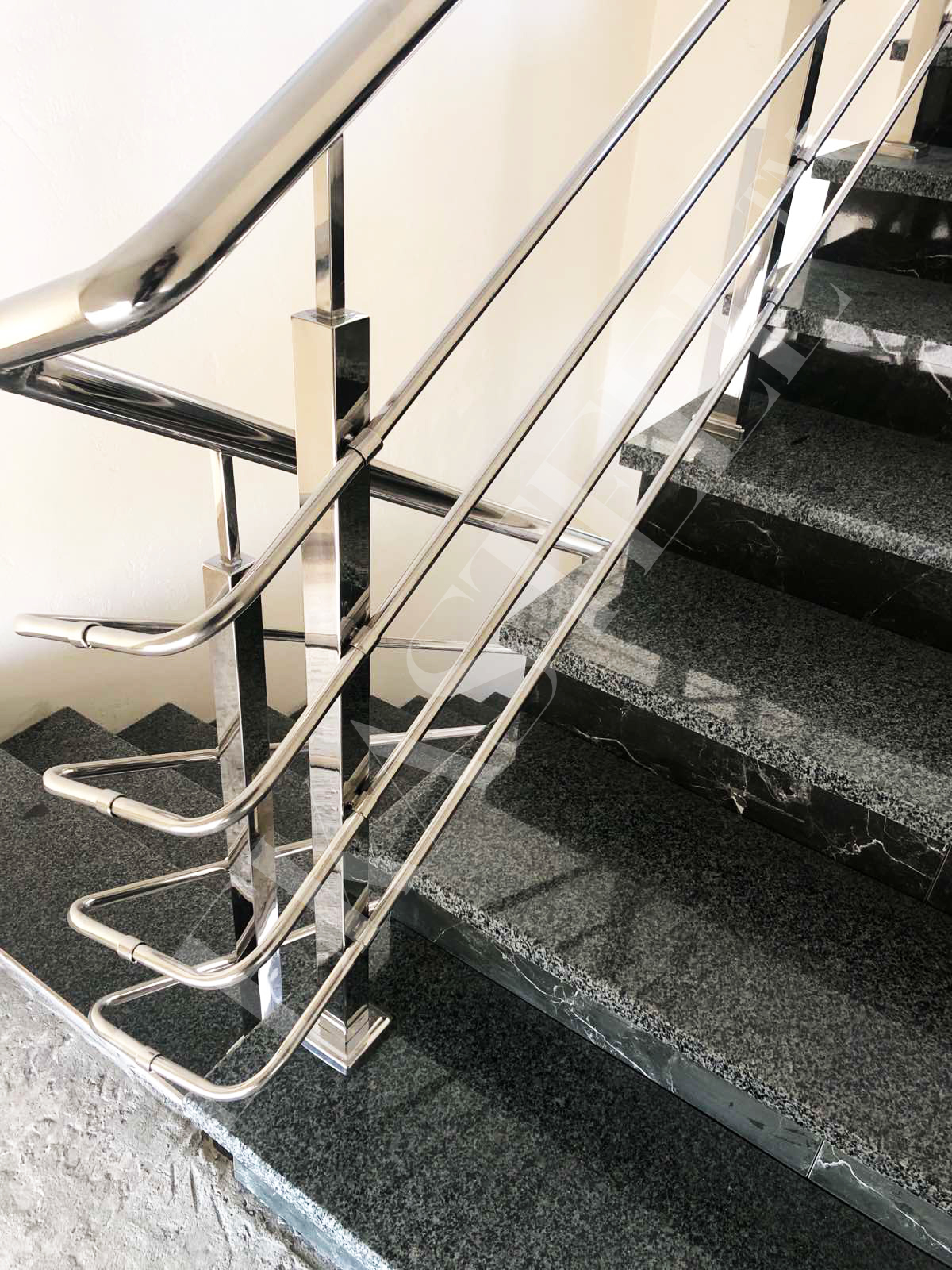 металеві перила на сходи з нержавійки, перила для сходів з нержавіючої сталі, фото 19