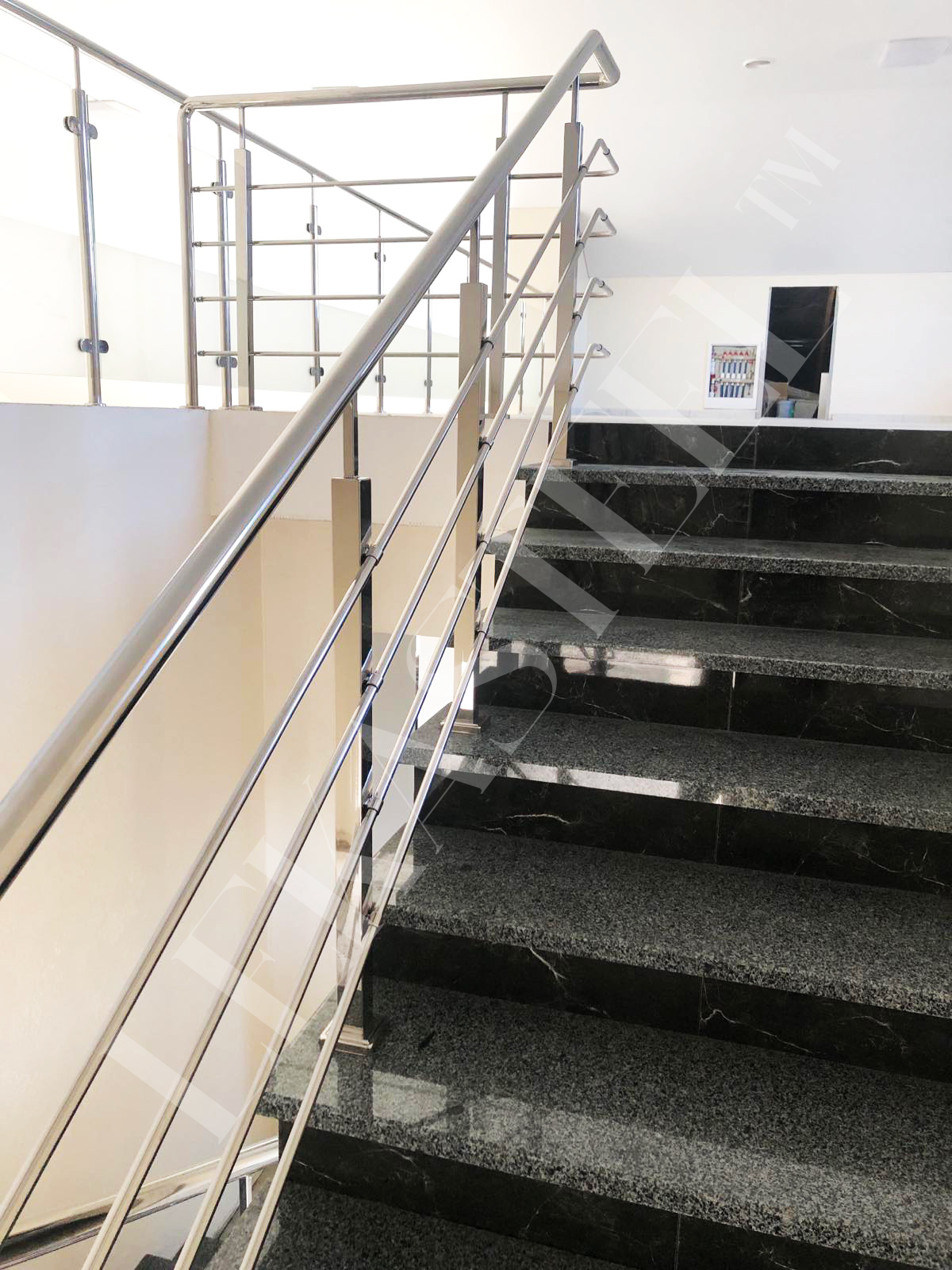 металеві перила на сходи з нержавійки, перила для сходів з нержавіючої сталі, фото 20