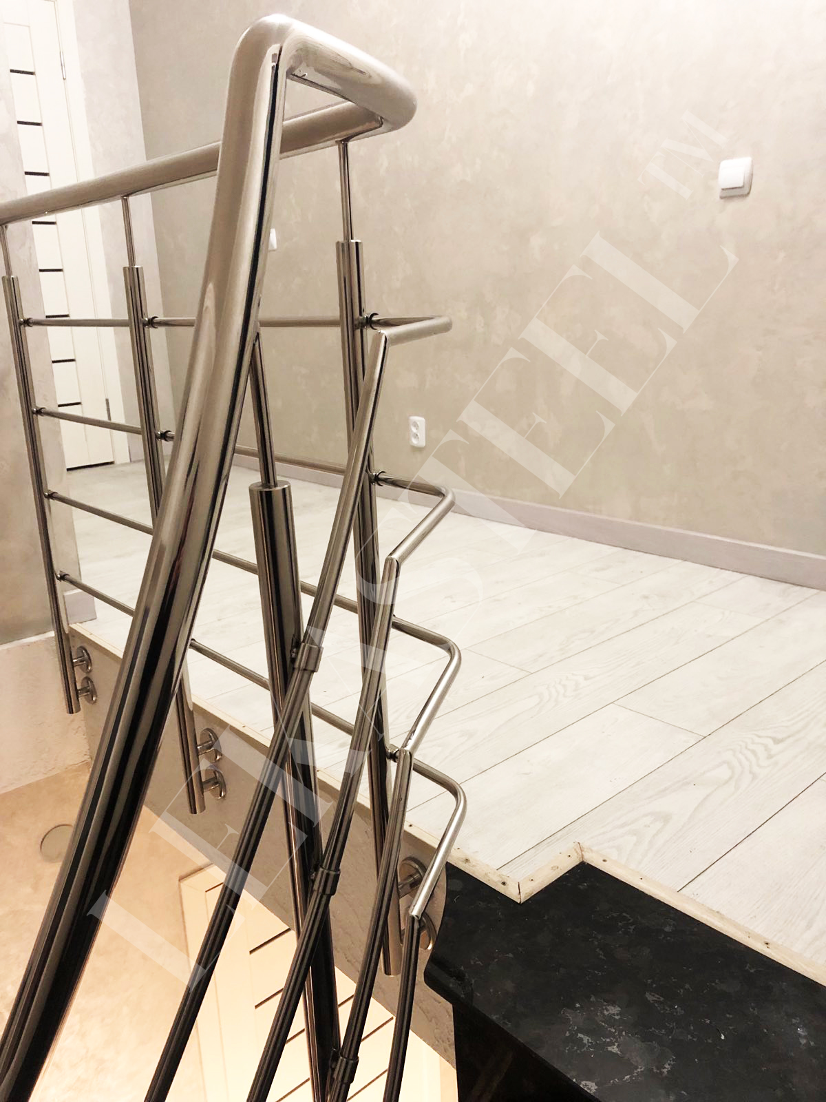 металеві перила на сходи з нержавійки, перила для сходів з нержавіючої сталі, фото 21