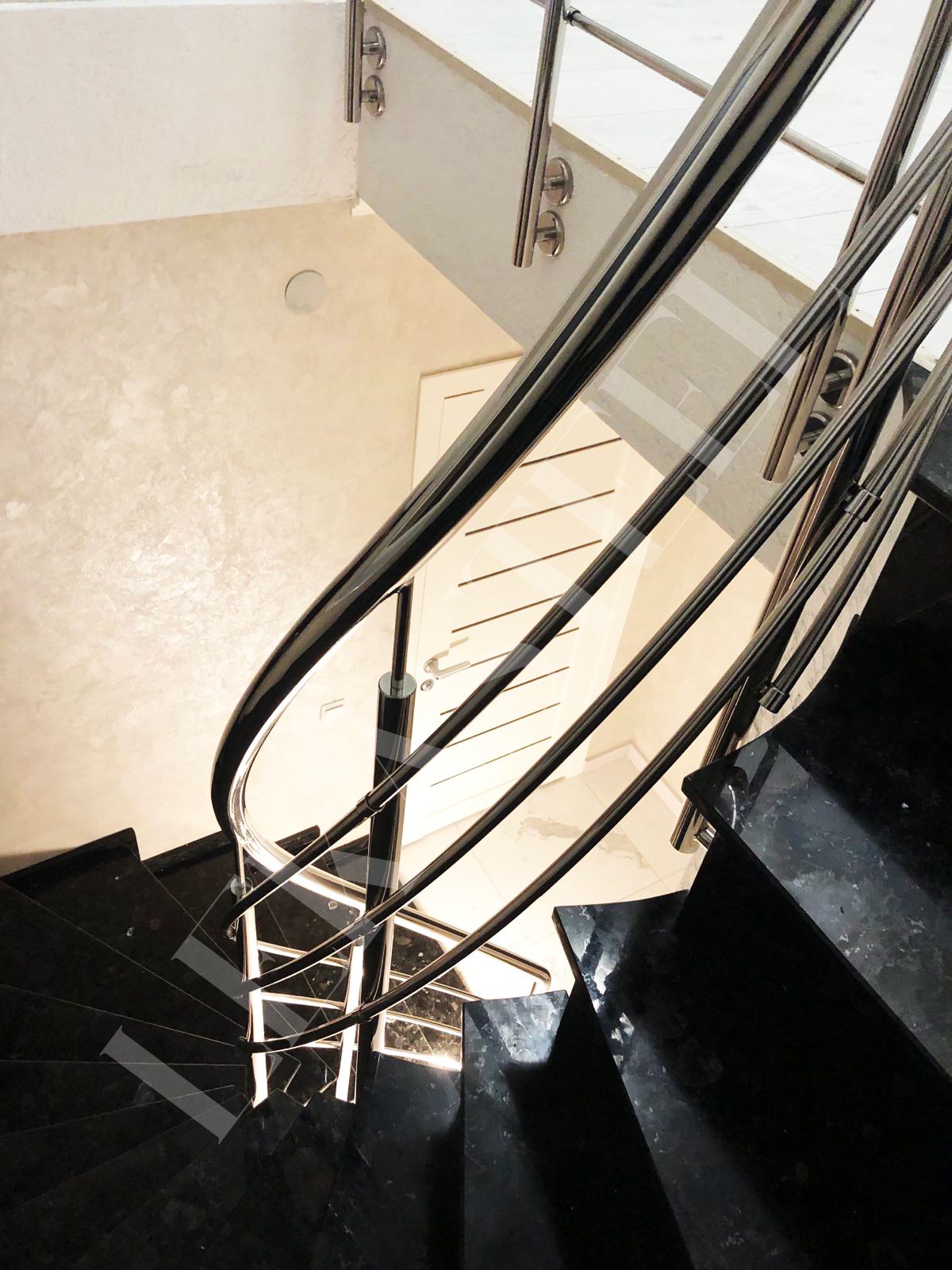 металеві перила на сходи з нержавійки, перила для сходів з нержавіючої сталі, фото 22