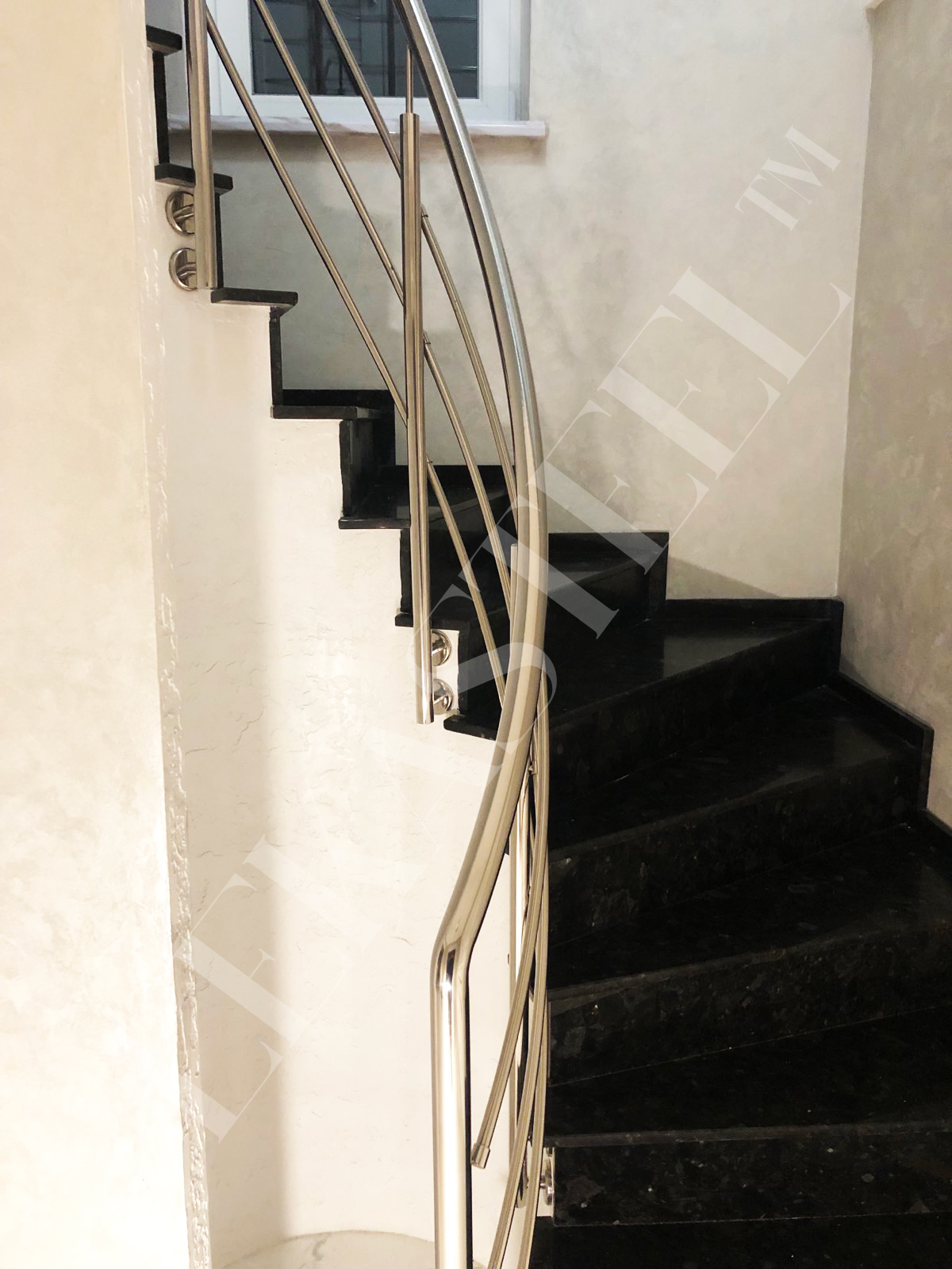 металеві перила на сходи з нержавійки, перила для сходів з нержавіючої сталі, фото 25