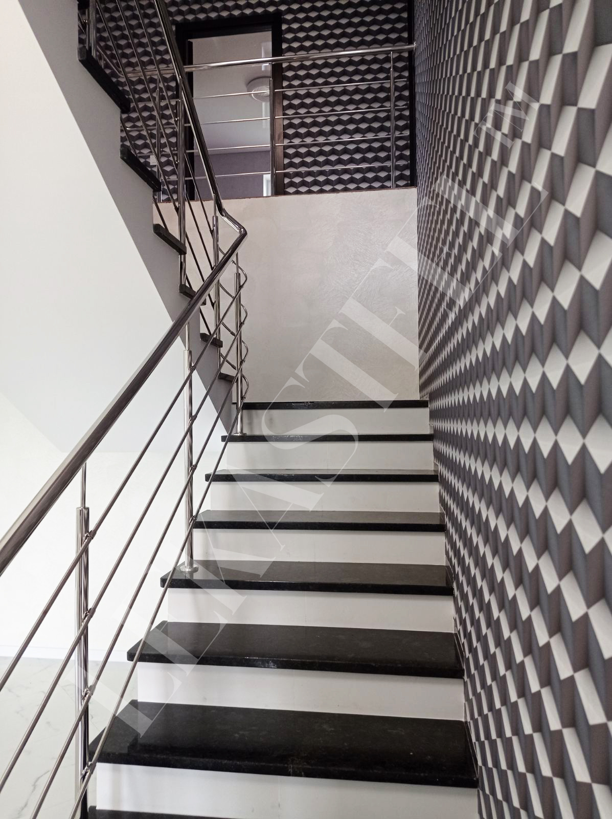 металеві перила на сходи з нержавійки, перила для сходів з нержавіючої сталі, фото 30