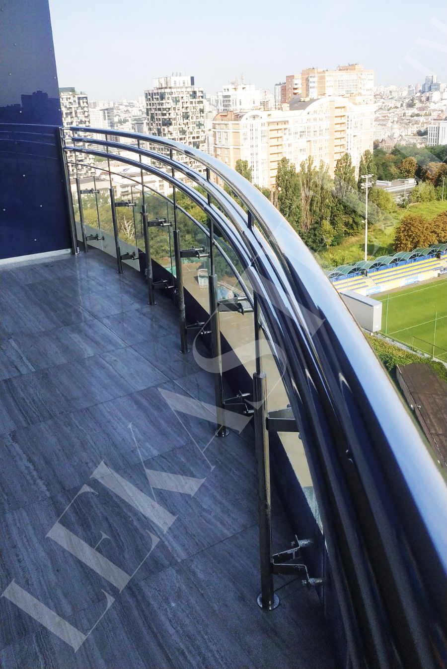 металеві перила на терасу, перила на терасу з металу (нержавіюча сталь), фото 5