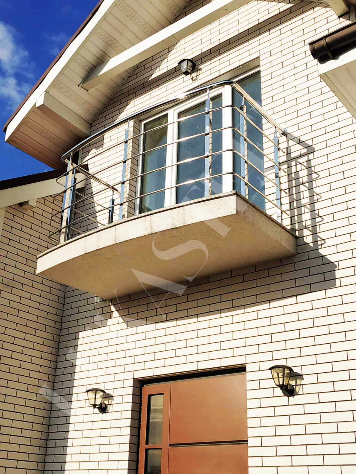 металеві перила на балкон з нержавійки, фото 21