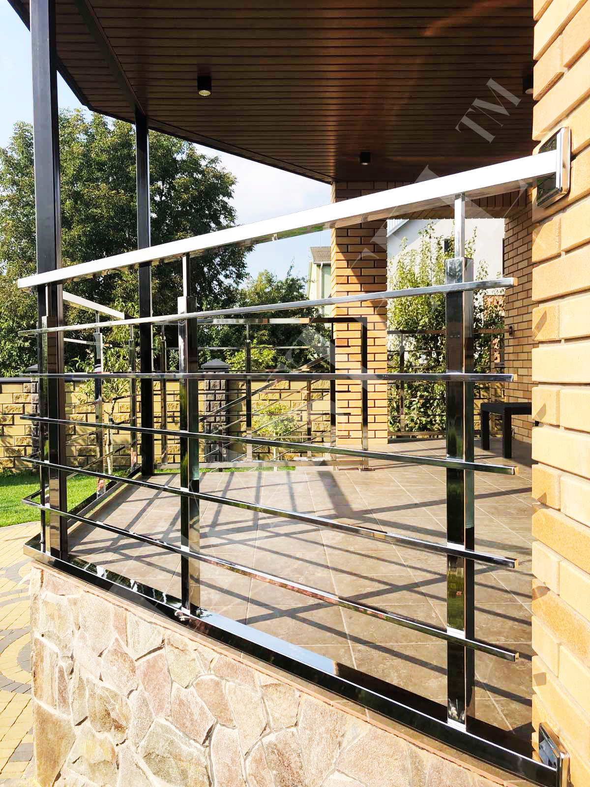 перила на ганок з нержавійки, фото 13