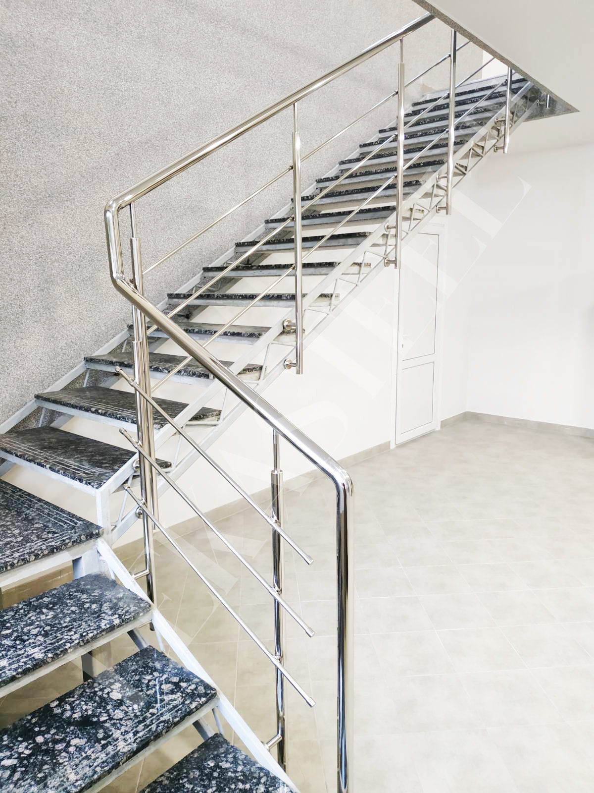 металеві перила на сходи з нержавійки, перила для сходів з нержавіючої сталі, фото 38