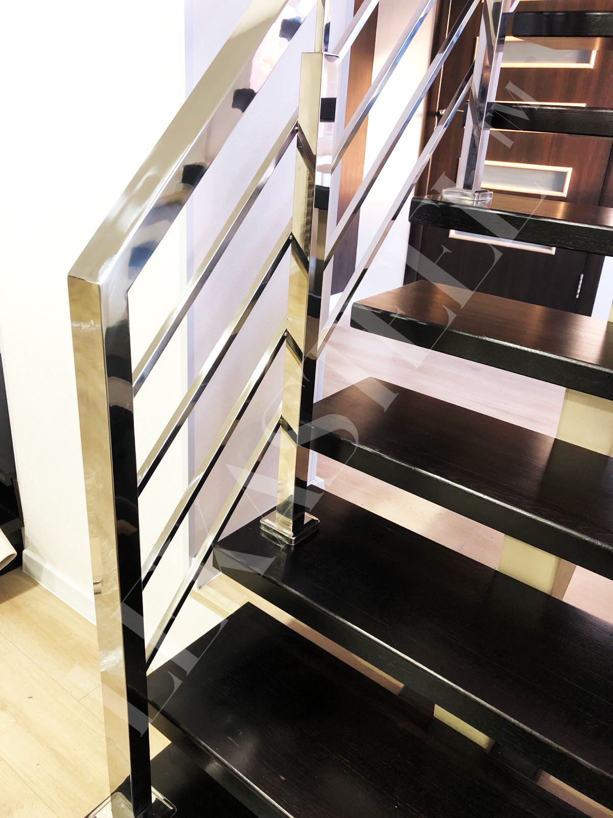 металеві перила на сходи з нержавійки, перила для сходів з нержавіючої сталі, фото 40