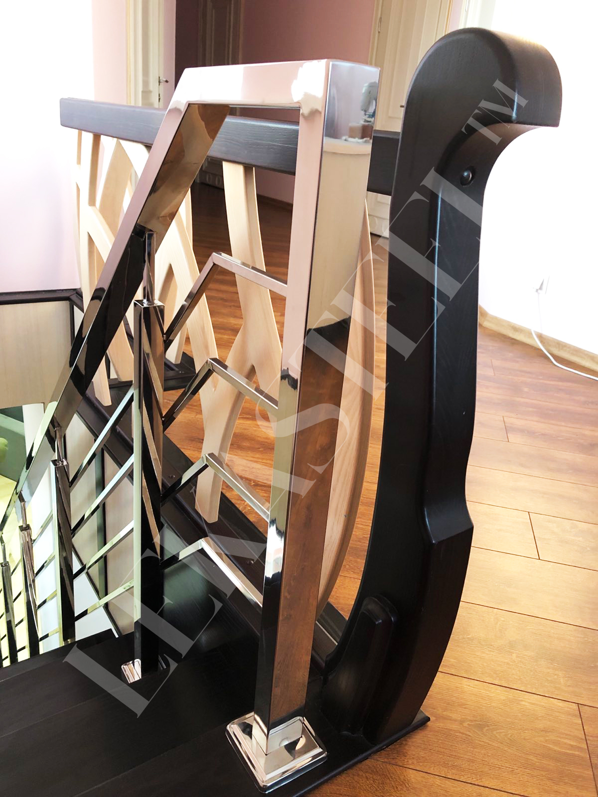 металеві перила на сходи з нержавійки, перила для сходів з нержавіючої сталі, фото 42