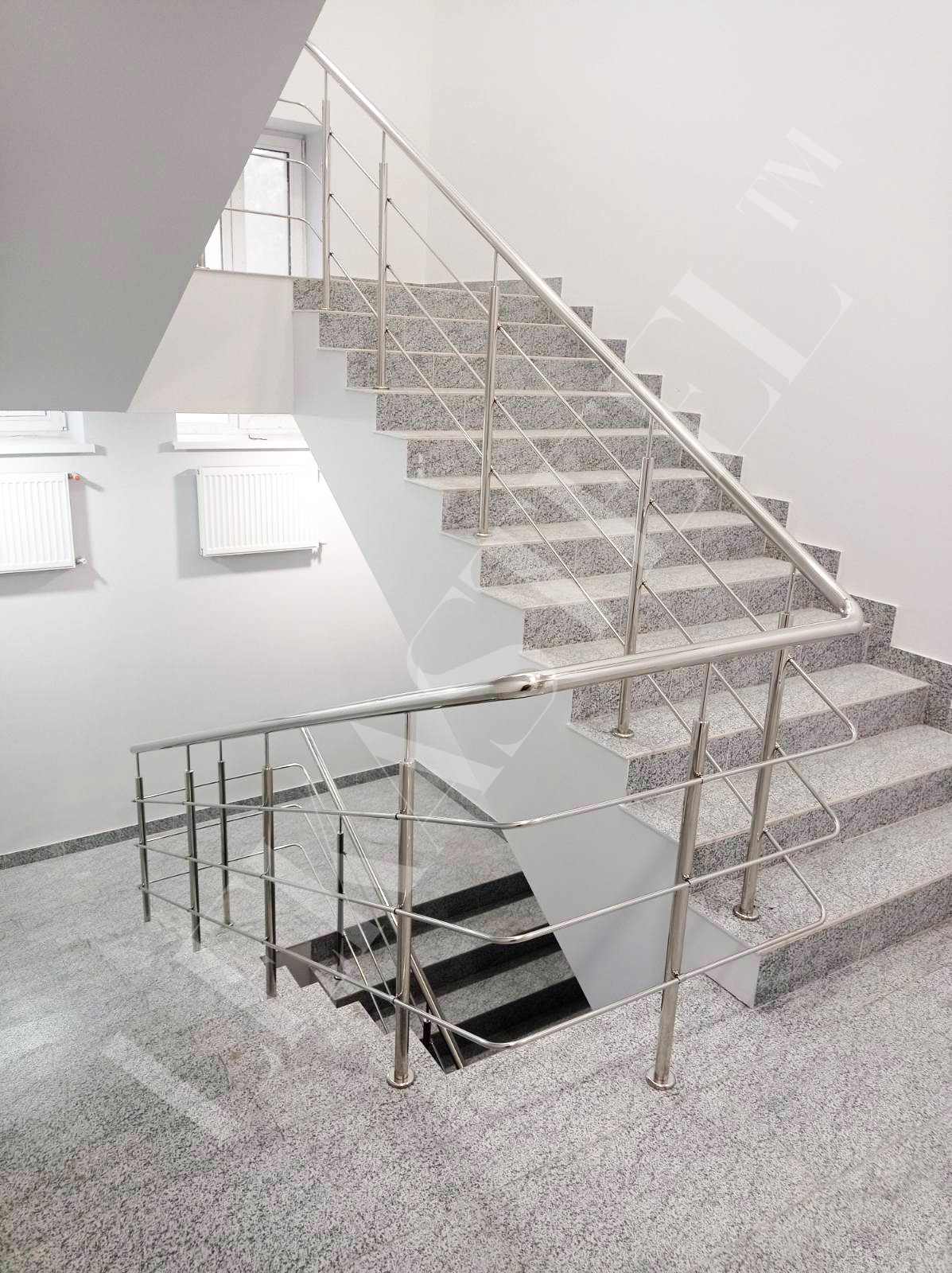 металеві перила на сходи з нержавійки, перила для сходів з нержавіючої сталі, фото 47