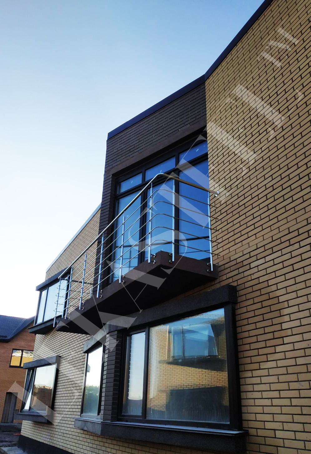 металеві перила на балкон з нержавійки, фото 13