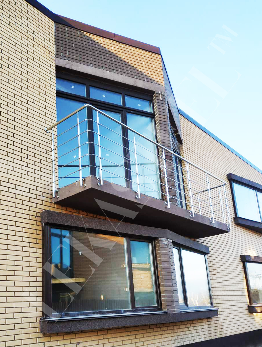 перила на балкон з нержавіючої сталі, фото 3