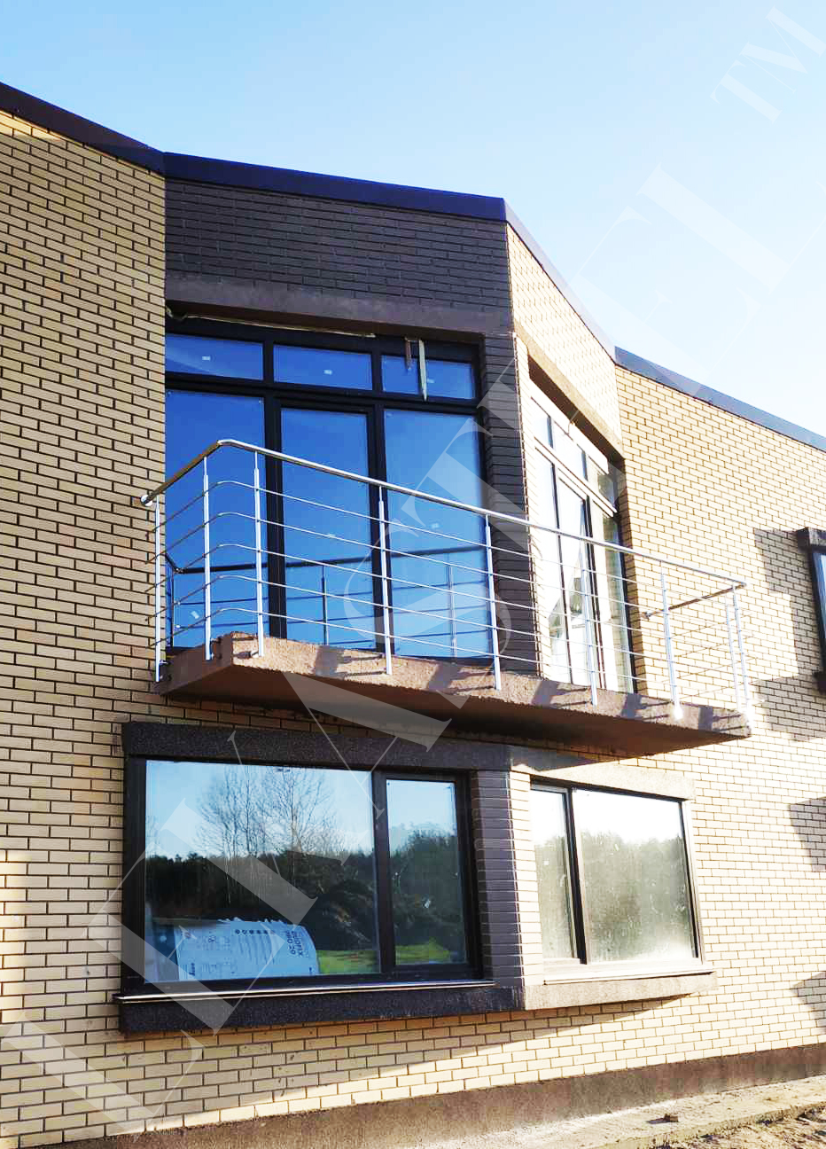 металеві перила на балкон з нержавійки, фото 17