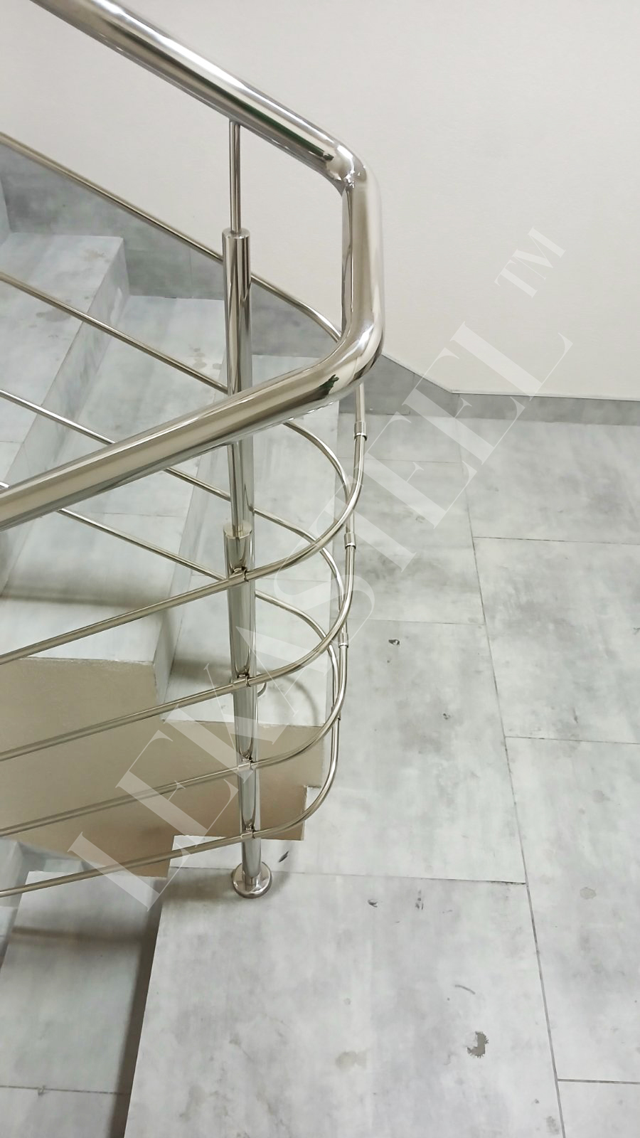 металеві перила на сходи з нержавійки, перила для сходів з нержавіючої сталі, фото 53