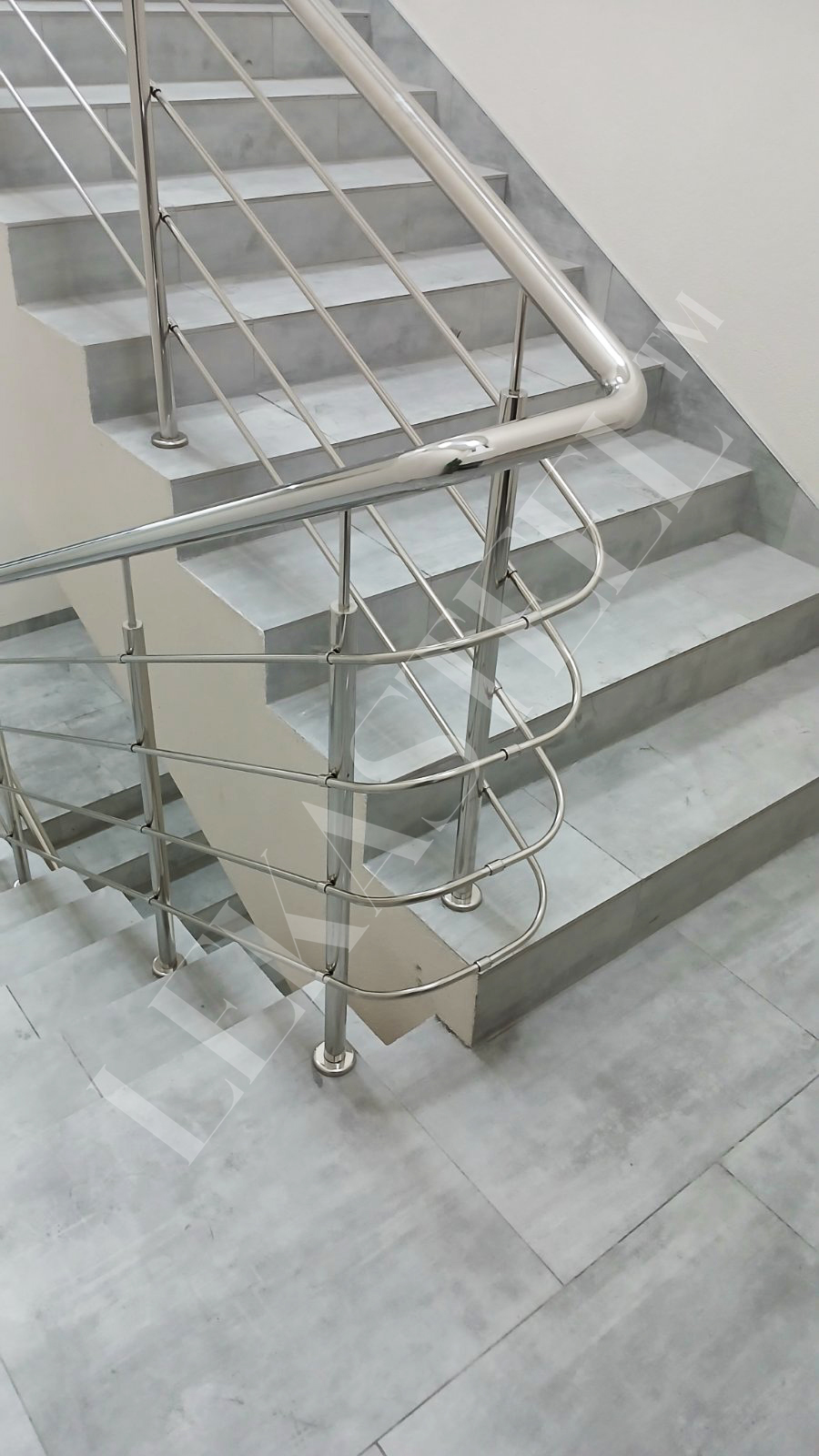 металеві перила на сходи з нержавійки, перила для сходів з нержавіючої сталі, фото 50