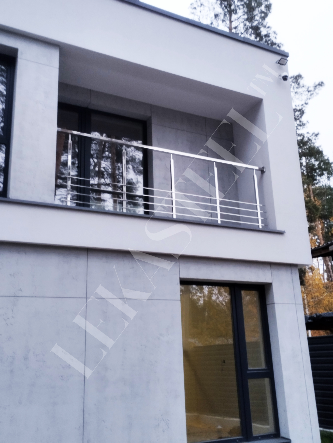 металеві перила на балкон з нержавійки, фото 1