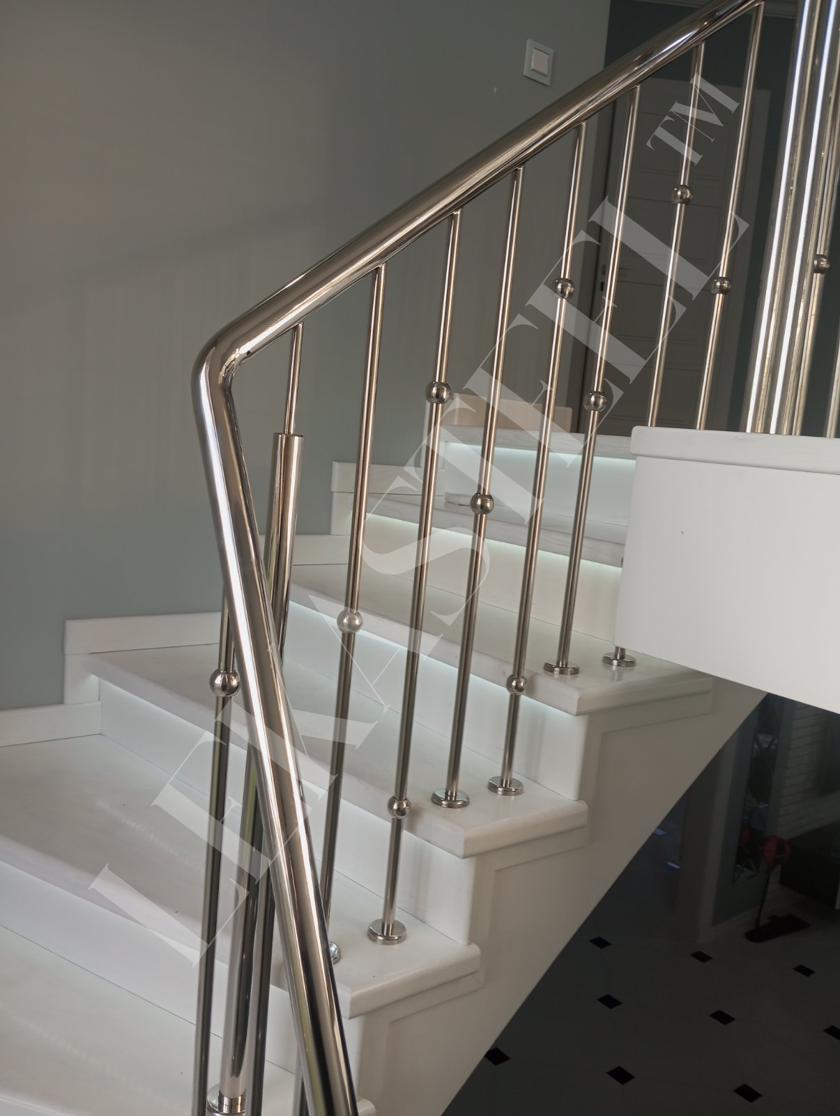 ажурні перила на сходи з нержавійки, фото 13