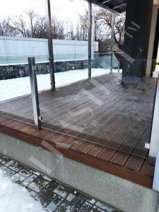 Перила на террасу, ограждение для террас из стекла, фото 13