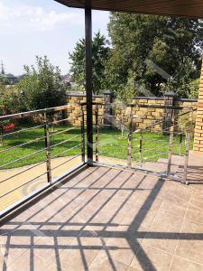 Перила на террасу, ограждение для террас из стекла, фото 16