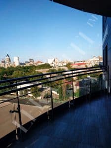 Перила на террасу, ограждение для террас из стекла, фото 25