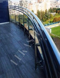 Перила на террасу, ограждение для террас из стекла, фото 22