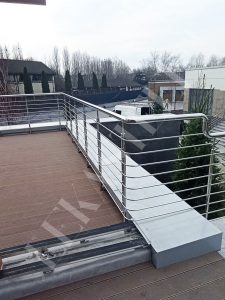 Перила на террасу, ограждение для террас из стекла, фото 36