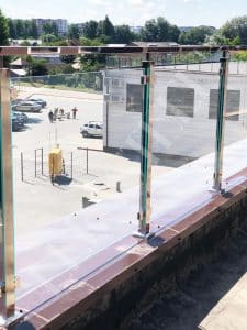 Перила на террасу, ограждение для террас из стекла 51