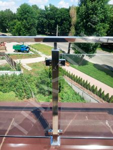 Перила на террасу, ограждение для террас из стекла 57