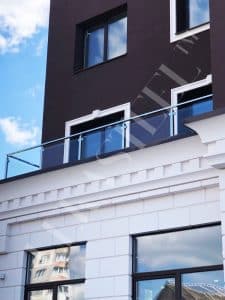 Перила на террасу, ограждение для террас из стекла 47