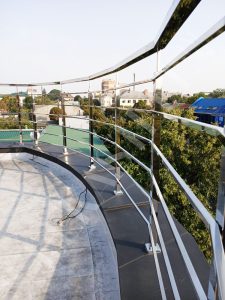 Перила на террасу, ограждение для террас из стекла 75