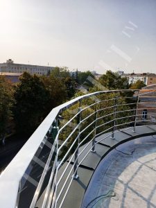 Перила на террасу, ограждение для террас из стекла 77