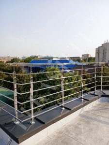 Перила на террасу, ограждение для террас из стекла 68